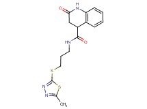 N-{3-[(5-methyl-1,3,4-thiadiazol-2-yl)thio]propyl}-2-oxo-1,2,3,4-tetrahydroquinoline-4-carboxamide