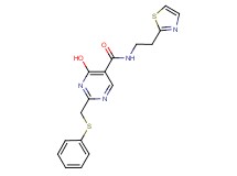 4-hydroxy-2-[(phenylthio)methyl]-N-[2-(1,3-thiazol-2-yl)ethyl]pyrimidine-5-carboxamide