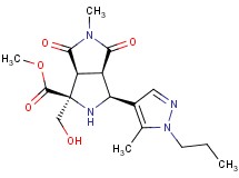methyl (1S*,3S*,3aR*,6aS*)-1-(hydroxymethyl)-5-methyl-3-(5-methyl-1-propyl-1H-pyrazol-4-yl)-4,6-dioxooctahydropyrrolo[3,4-c]pyrrole-1-carboxylate