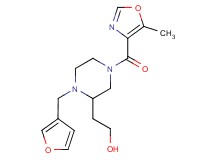 2-{1-(3-furylmethyl)-4-[(5-methyl-1,3-oxazol-4-yl)carbonyl]piperazin-2-yl}ethanol