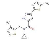 N-cyclopropyl-3-(5-methyl-2-thienyl)-N-[(3-methyl-2-thienyl)methyl]-1H-pyrazole-5-carboxamide