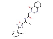 N-{1-[3-(2-methylphenyl)-1,2,4-oxadiazol-5-yl]ethyl}-2-(4-oxo-3(4H)-quinazolinyl)acetamide
