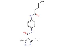 3,5-dimethyl-N-[4-(pentanoylamino)phenyl]-1H-pyrazole-4-carboxamide