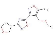 5-[4-(methoxymethyl)-5-methylisoxazol-3-yl]-3-(tetrahydrofuran-3-yl)-1,2,4-oxadiazole