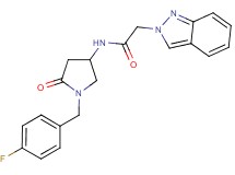 N-[1-(4-fluorobenzyl)-5-oxo-3-pyrrolidinyl]-2-(2H-indazol-2-yl)acetamide