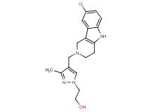 2-{4-[(8-chloro-1,3,4,5-tetrahydro-2H-pyrido[4,3-b]indol-2-yl)methyl]-3-methyl-1H-pyrazol-1-yl}ethanol