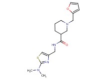 N-{[2-(dimethylamino)-1,3-thiazol-4-yl]methyl}-1-(2-furylmethyl)-3-piperidinecarboxamide