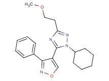 1-cyclohexyl-3-(2-methoxyethyl)-5-(3-phenylisoxazol-4-yl)-1H-1,2,4-triazole