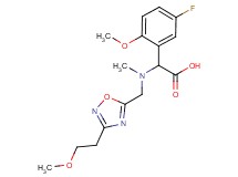 (5-fluoro-2-methoxyphenyl)[{[3-(2-methoxyethyl)-1,2,4-oxadiazol-5-yl]methyl}(methyl)amino]acetic acid