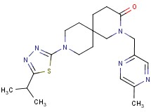 9-(5-isopropyl-1,3,4-thiadiazol-2-yl)-2-[(5-methylpyrazin-2-yl)methyl]-2,9-diazaspiro[5.5]undecan-3-one