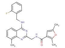 N-({4-[(2-fluorobenzyl)amino]-8-methyl-2-quinazolinyl}methyl)-2,5-dimethyl-3-furamide
