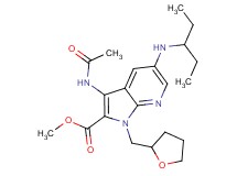 methyl 3-(acetylamino)-5-[(1-ethylpropyl)amino]-1-(tetrahydro-2-furanylmethyl)-1H-pyrrolo[2,3-b]pyridine-2-carboxylate