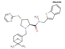 (4R)-N-(1-benzothien-2-ylmethyl)-1-{[(1R,5S)-6,6-dimethylbicyclo[3.1.1]hept-2-en-2-yl]methyl}-N-methyl-4-(2-pyrimidinylthio)-L-prolinamide