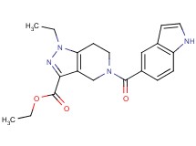 ethyl 1-ethyl-5-(1H-indol-5-ylcarbonyl)-4,5,6,7-tetrahydro-1H-pyrazolo[4,3-c]pyridine-3-carboxylate