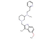 1-[(5-methoxy-3-methyl-1H-indol-2-yl)methyl]-N-methyl-N-[2-(2-pyridinyl)ethyl]-3-piperidinamine