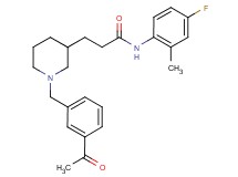 3-[1-(3-acetylbenzyl)-3-piperidinyl]-N-(4-fluoro-2-methylphenyl)propanamide