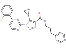 5-cyclopropyl-1-[4-(2-fluorophenyl)-2-pyrimidinyl]-N-[3-(4-pyridinyl)propyl]-1H-pyrazole-4-carboxamide