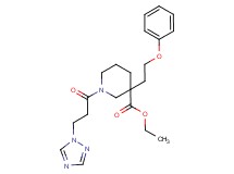 ethyl 3-(2-phenoxyethyl)-1-[3-(1H-1,2,4-triazol-1-yl)propanoyl]-3-piperidinecarboxylate