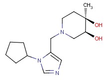 (3S*,4R*)-1-[(1-cyclopentyl-1H-imidazol-5-yl)methyl]-4-methylpiperidine-3,4-diol