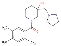 3-(pyrrolidin-1-ylmethyl)-1-(2,4,5-trimethylbenzoyl)piperidin-3-ol