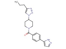 4-(4-propyl-1H-1,2,3-triazol-1-yl)-1-[4-(1H-pyrazol-5-yl)benzoyl]piperidine