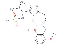N-{1-[7-(2,6-dimethoxybenzyl)-6,7,8,9-tetrahydro-5H-[1,2,4]triazolo[4,3-d][1,4]diazepin-3-yl]-2-methylpropyl}methanesulfonamide
