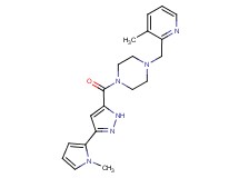 1-[(3-methyl-2-pyridinyl)methyl]-4-{[3-(1-methyl-1H-pyrrol-2-yl)-1H-pyrazol-5-yl]carbonyl}piperazine