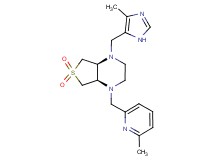 (4aR*,7aS*)-1-[(4-methyl-1H-imidazol-5-yl)methyl]-4-[(6-methyl-2-pyridinyl)methyl]octahydrothieno[3,4-b]pyrazine 6,6-dioxide
