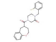 1-(2-fluorobenzyl)-4-(2,3,4,5-tetrahydro-1-benzoxepin-4-ylcarbonyl)piperazin-2-one