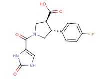 (3S*,4R*)-4-(4-fluorophenyl)-1-[(2-oxo-2,3-dihydro-1H-imidazol-4-yl)carbonyl]pyrrolidine-3-carboxylic acid