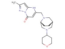 2-methyl-5-{[(1S*,5R*)-3-(tetrahydro-2H-pyran-4-yl)-3,6-diazabicyclo[3.2.2]non-6-yl]methyl}pyrazolo[1,5-a]pyrimidin-7(4H)-one