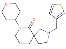 7-(tetrahydro-2H-pyran-4-yl)-2-(3-thienylmethyl)-2,7-diazaspiro[4.5]decan-6-one