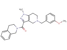 2-{[5-(3-methoxybenzyl)-1-methyl-4,5,6,7-tetrahydro-1H-pyrazolo[4,3-c]pyridin-3-yl]carbonyl}-1,2,3,4-tetrahydroisoquinoline