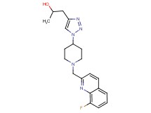 1-(1-{1-[(8-fluoro-2-quinolinyl)methyl]-4-piperidinyl}-1H-1,2,3-triazol-4-yl)-2-propanol trifluoroacetate (salt)