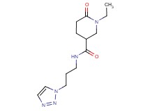 1-ethyl-6-oxo-N-[3-(1H-1,2,3-triazol-1-yl)propyl]-3-piperidinecarboxamide