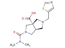 (3aS*,6aS*)-2-[(dimethylamino)carbonyl]-5-(1,3-thiazol-5-ylmethyl)hexahydropyrrolo[3,4-c]pyrrole-3a(1H)-carboxylic acid