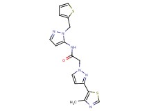 2-[3-(4-methyl-1,3-thiazol-5-yl)-1H-pyrazol-1-yl]-N-[1-(2-thienylmethyl)-1H-pyrazol-5-yl]acetamide