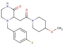 4-(4-fluorobenzyl)-3-[2-(4-methoxy-1-piperidinyl)-2-oxoethyl]-2-piperazinone