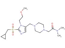 2-(4-{[2-[(cyclopropylmethyl)sulfonyl]-1-(2-methoxyethyl)-1H-imidazol-5-yl]methyl}-1-piperazinyl)-N,N-dimethylacetamide