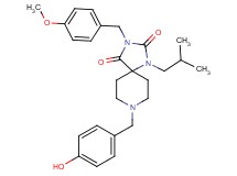 8-(4-hydroxybenzyl)-1-isobutyl-3-(4-methoxybenzyl)-1,3,8-triazaspiro[4.5]decane-2,4-dione