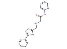 2-{[(5-phenyl-4H-1,2,4-triazol-3-yl)methyl]amino}-N-pyrazin-2-ylacetamide