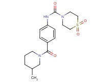 N-{4-[(3-methylpiperidin-1-yl)carbonyl]phenyl}thiomorpholine-4-carboxamide 1,1-dioxide