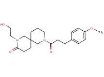 2-(2-hydroxyethyl)-8-[3-(4-methoxyphenyl)propanoyl]-2,8-diazaspiro[5.5]undecan-3-one