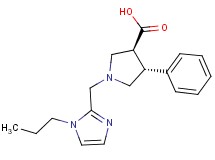 (3S*,4R*)-4-phenyl-1-[(1-propyl-1H-imidazol-2-yl)methyl]pyrrolidine-3-carboxylic acid