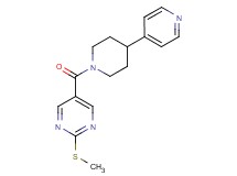 2-(methylthio)-5-{[4-(4-pyridinyl)-1-piperidinyl]carbonyl}pyrimidine