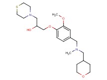 1-(2-methoxy-4-{[methyl(tetrahydro-2H-pyran-4-ylmethyl)amino]methyl}phenoxy)-3-(4-thiomorpholinyl)-2-propanol