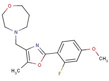 4-{[2-(2-fluoro-4-methoxyphenyl)-5-methyl-1,3-oxazol-4-yl]methyl}-1,4-oxazepane