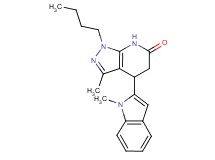 1-butyl-3-methyl-4-(1-methyl-1H-indol-2-yl)-1,4,5,7-tetrahydro-6H-pyrazolo[3,4-b]pyridin-6-one