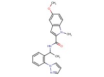 5-methoxy-1-methyl-N-{1-[2-(1H-pyrazol-1-yl)phenyl]ethyl}-1H-indole-2-carboxamide