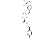 3-{[4-(1-amino-1-methylethyl)-1H-1,2,3-triazol-1-yl]methyl}-N-[2-(4-fluorophenyl)ethyl]-1-piperidinecarboxamide trifluoroacetate